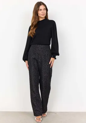 Soyaconcept Nilda Fabirc Flower Trousers, Black