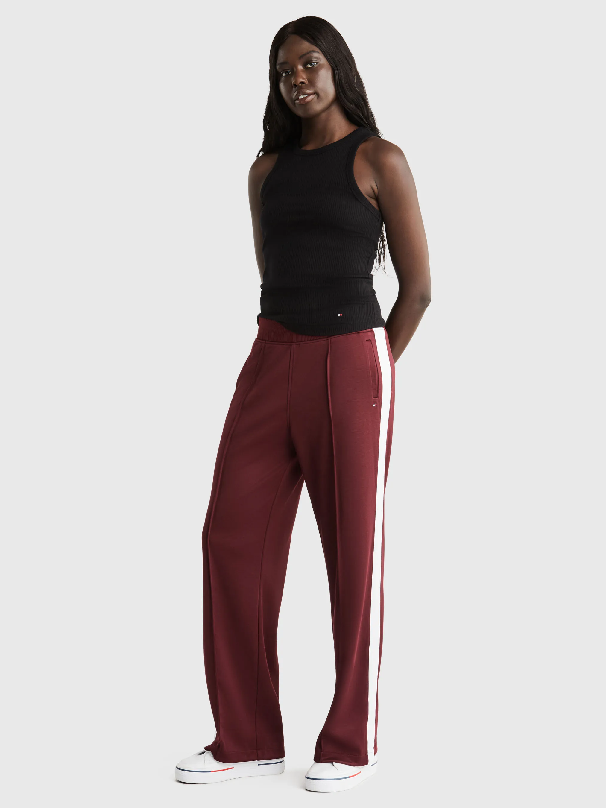 Sport Contrast Stripe Mid Rise Joggers | Pants | Tommy Hilfiger