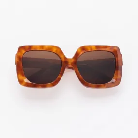 Square Acetate Sunglasses - Tabacco