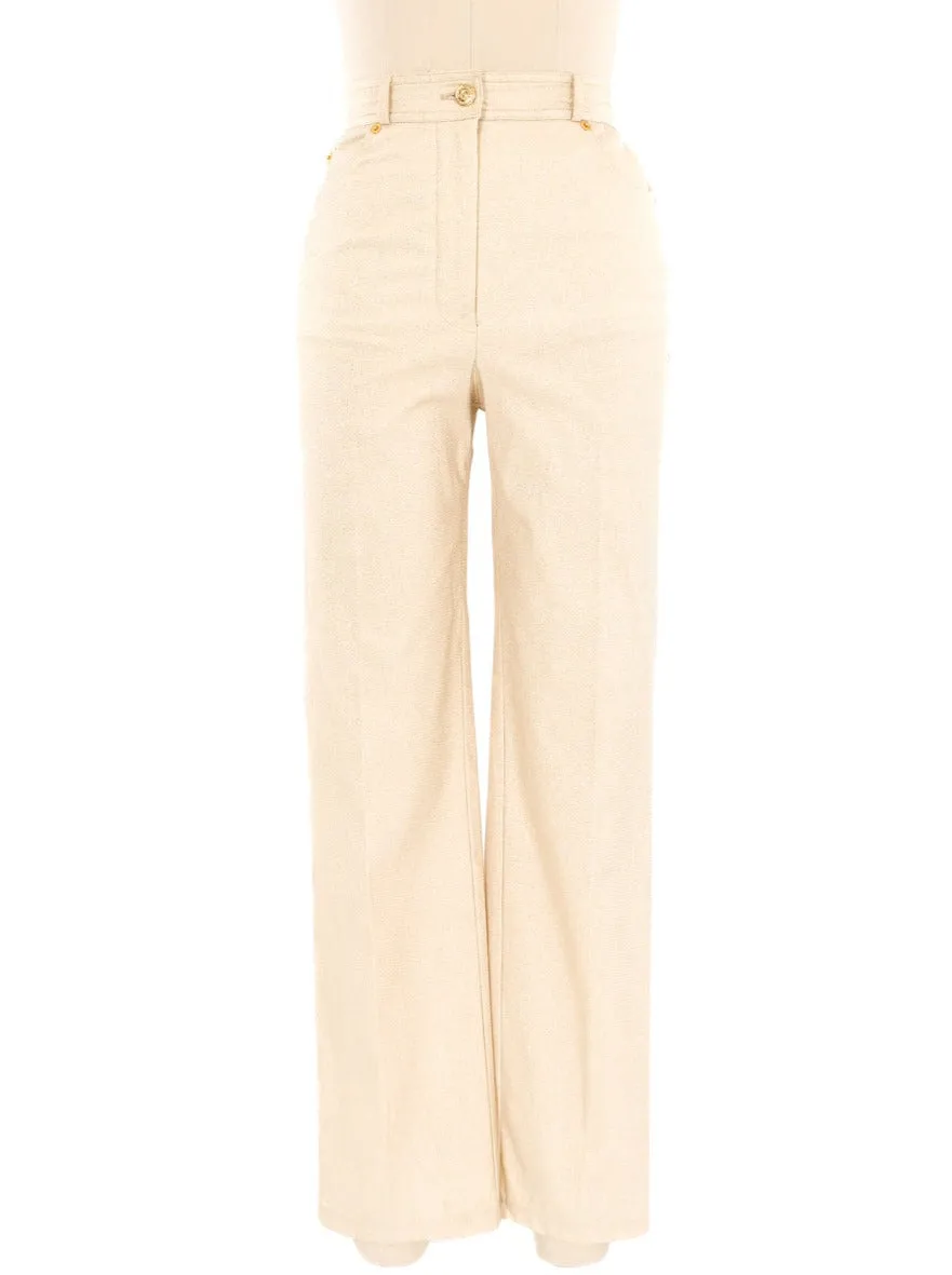 St. John Metallic Gold Trousers