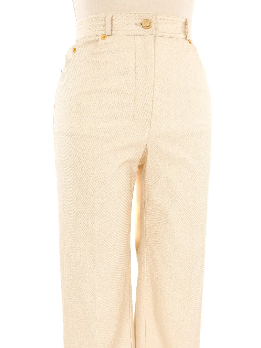 St. John Metallic Gold Trousers