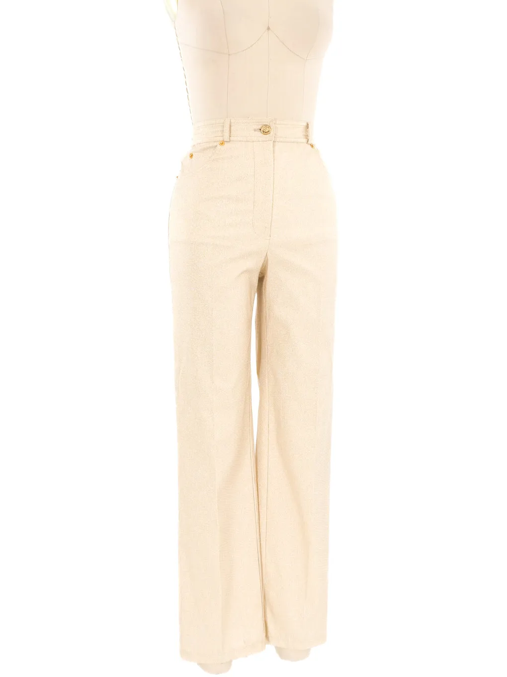 St. John Metallic Gold Trousers