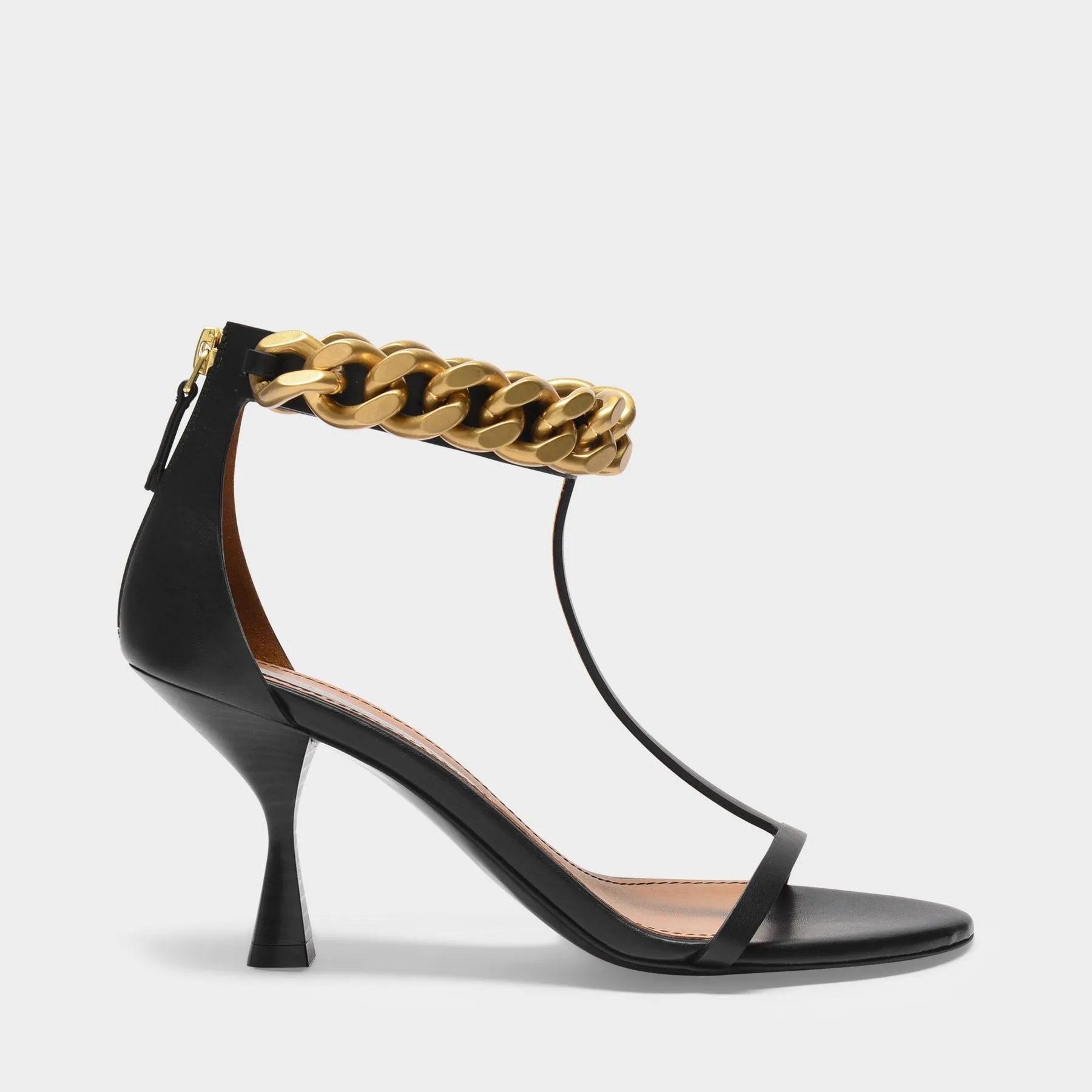 Stella McCartney  Falabela 45 Sandals in Black Synthetic Leather