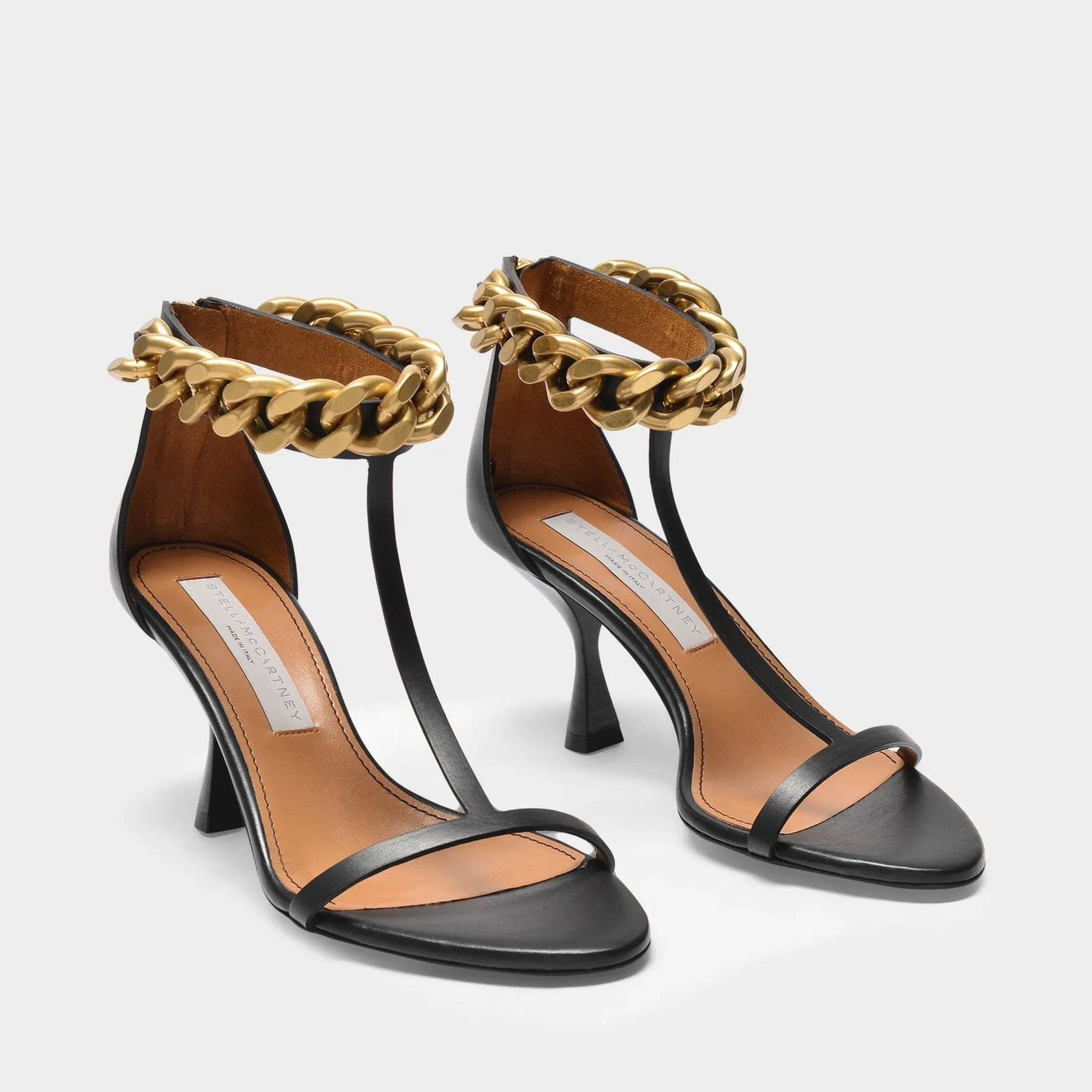 Stella McCartney  Falabela 45 Sandals in Black Synthetic Leather