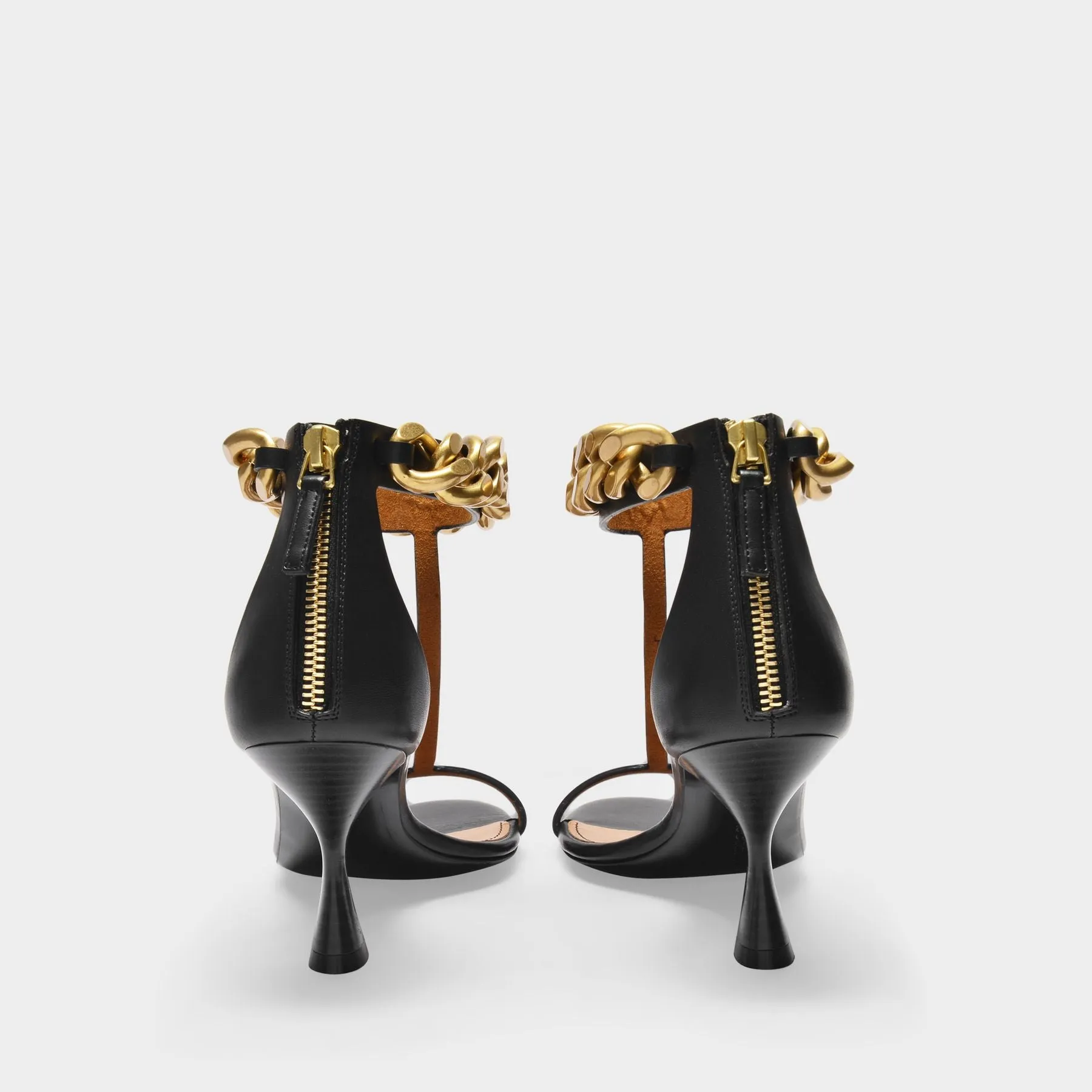 Stella McCartney  Falabela 45 Sandals in Black Synthetic Leather