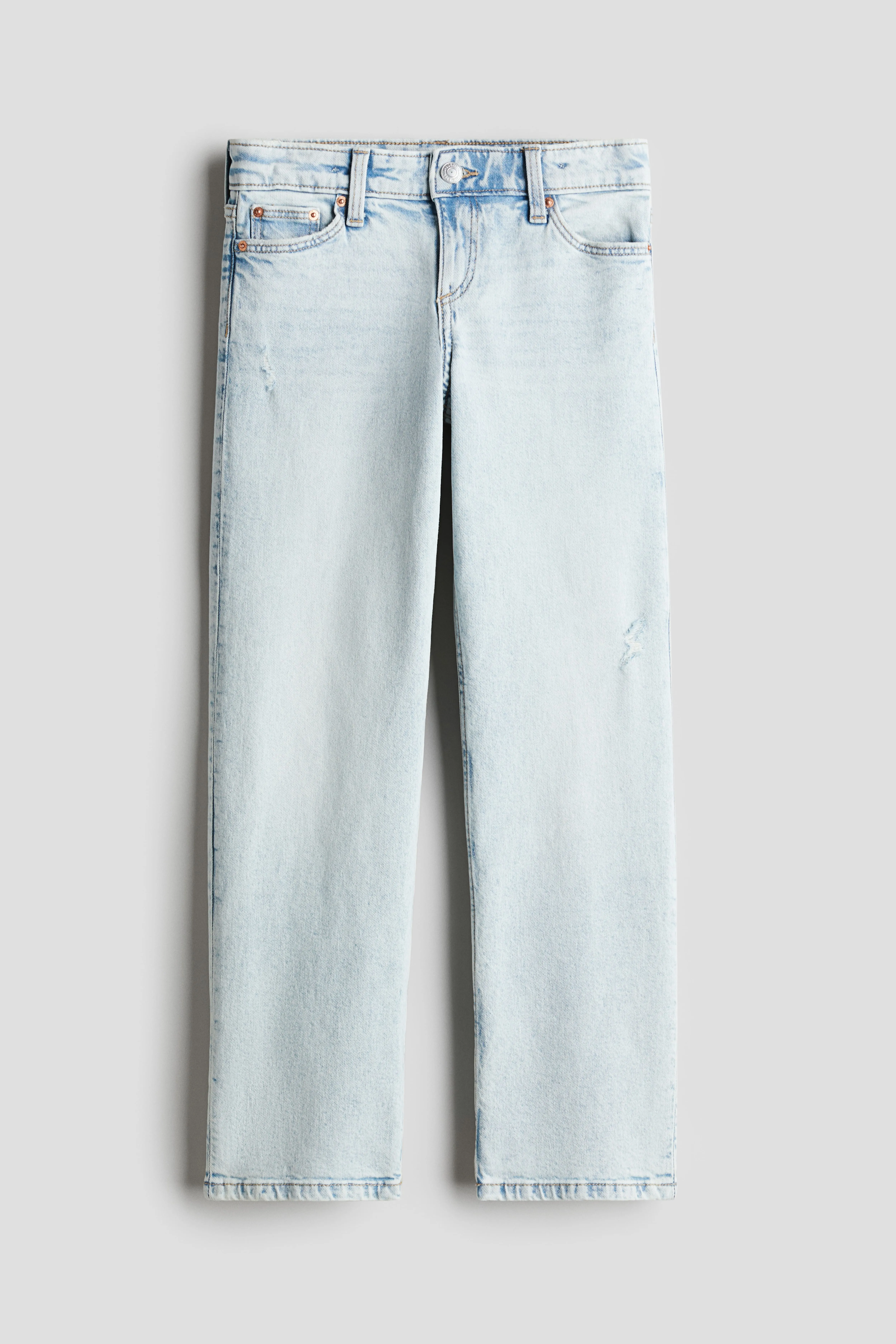 Straight Leg Jeans - Low waist - Long - Light denim blue - Kids | H&M GB