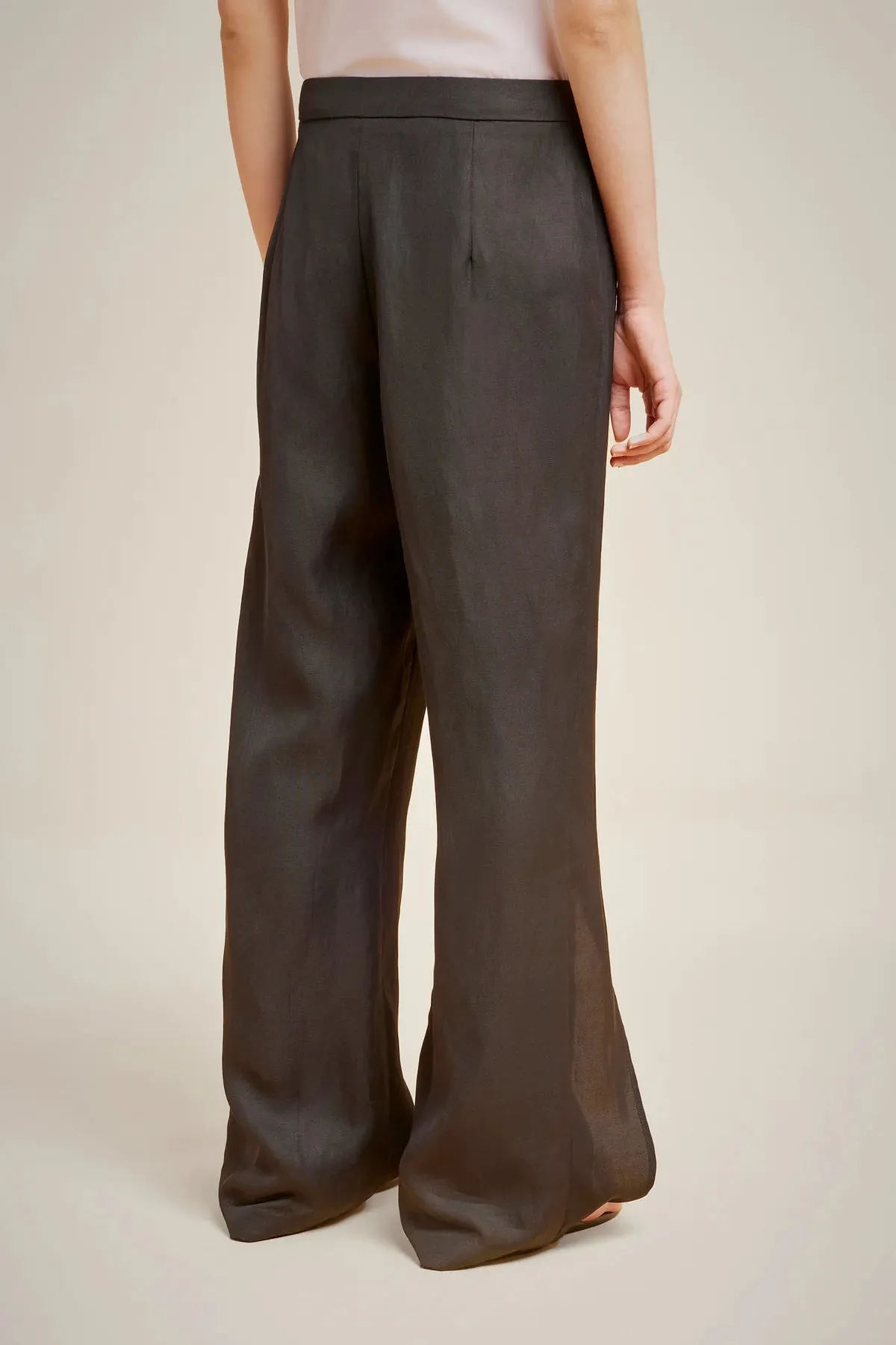 Straight Leg Trousers - Black