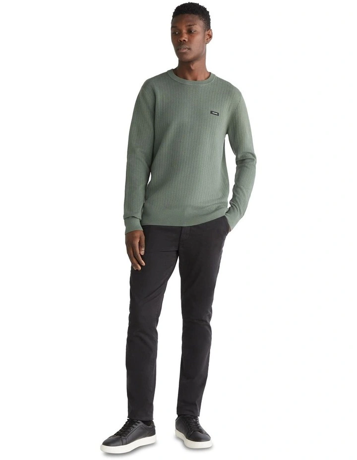 Structure Knit Jumper in Green