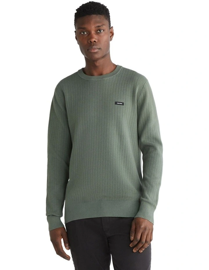 Structure Knit Jumper in Green