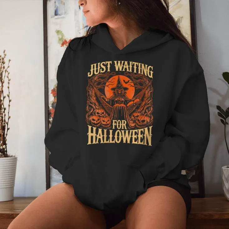 Summerween Halloween Summer Just Waiting For Halloween Women Hoodie