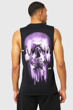 Tall Skull Drop Armhole Tank