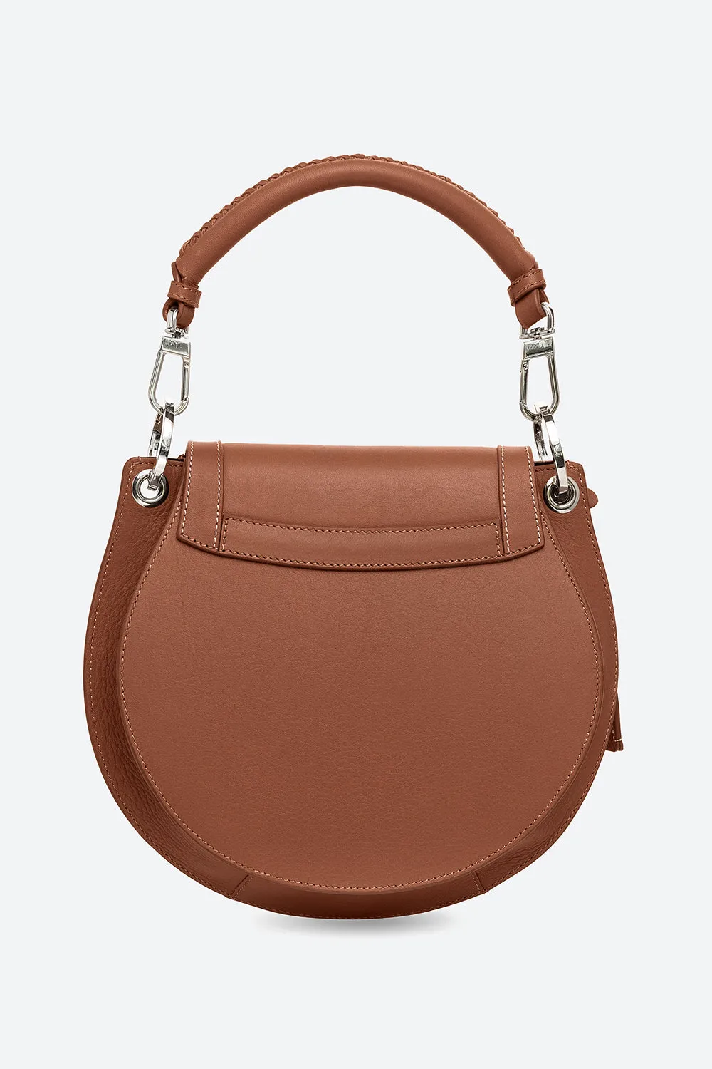 The Lucky Bag, Leather Saddle Bag in Cognac