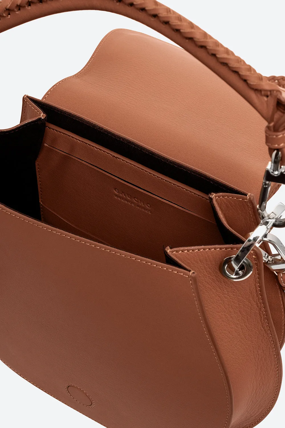 The Lucky Bag, Leather Saddle Bag in Cognac