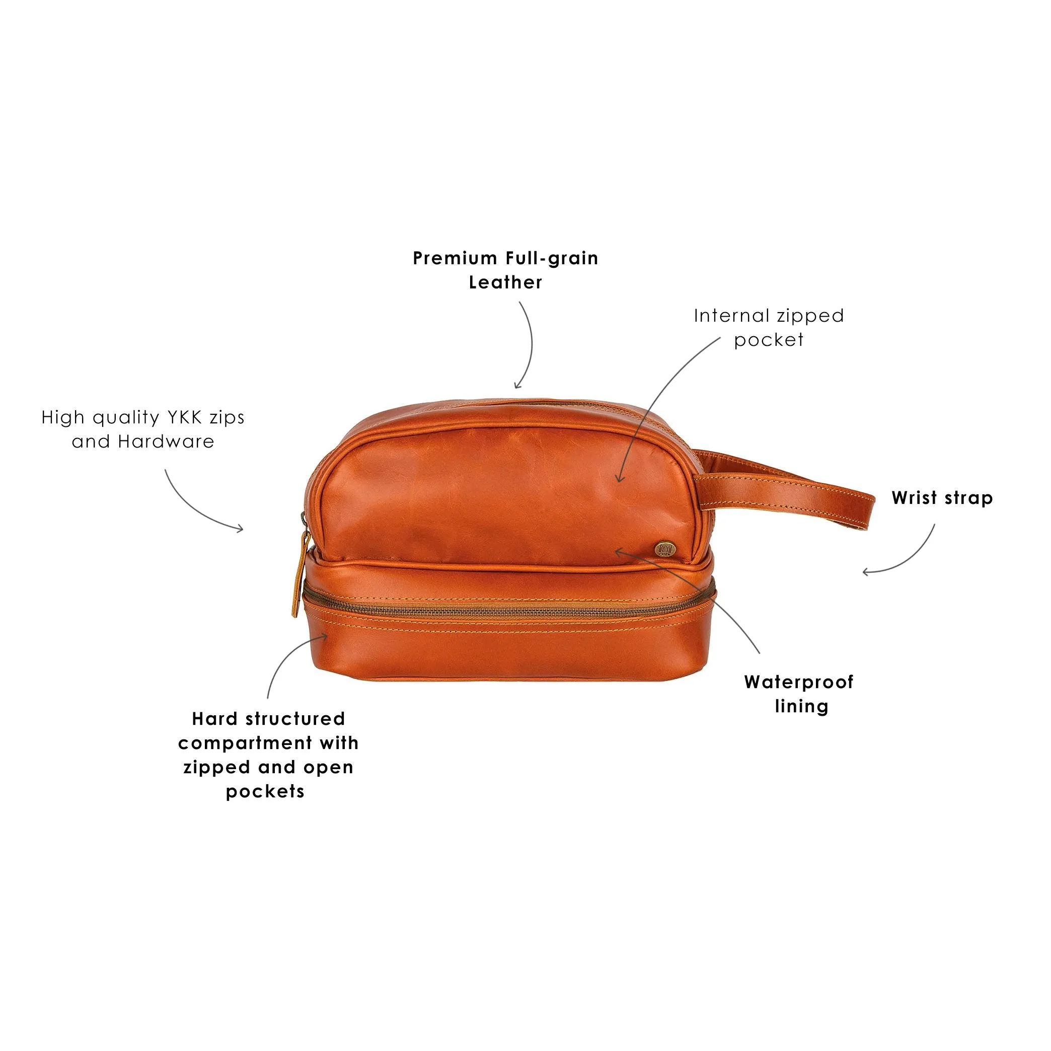 The Raleigh Wash Bag (Tan)