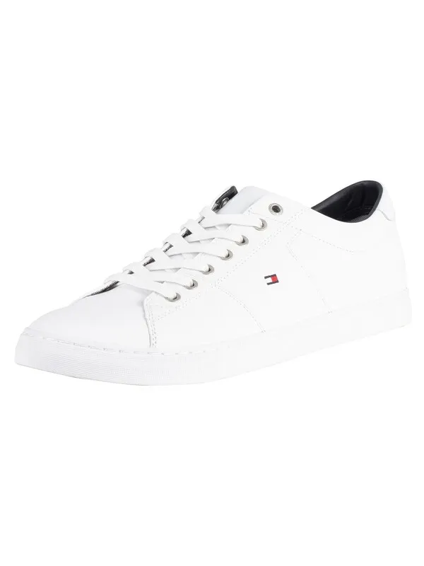 Tommy Hilfiger Essential Leather Trainers - White