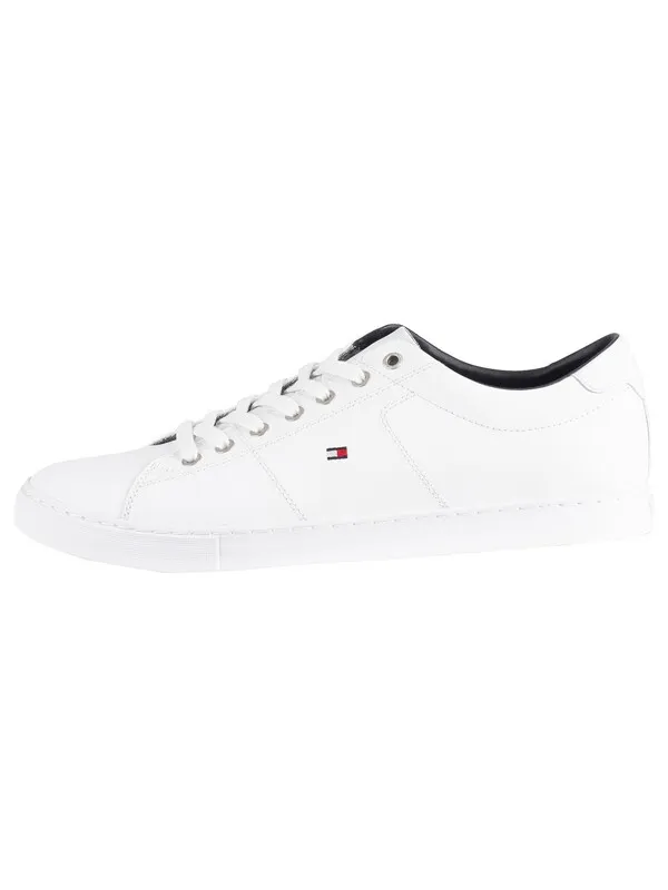 Tommy Hilfiger Essential Leather Trainers - White