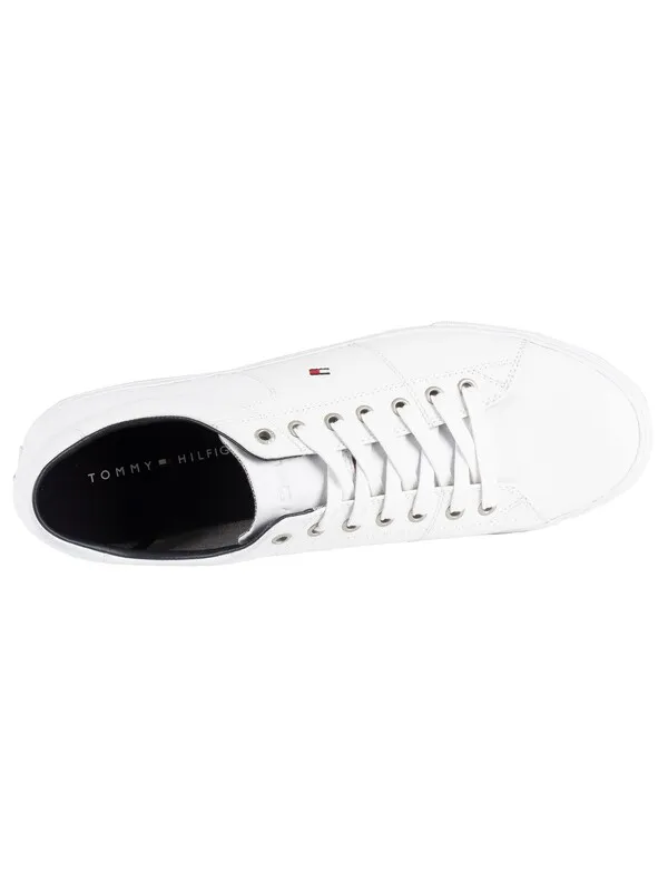 Tommy Hilfiger Essential Leather Trainers - White