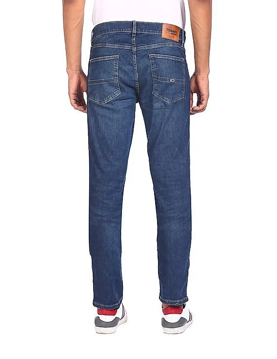 Tommy Hilfiger Men Blue Mid Rise Stone Wash Jeans