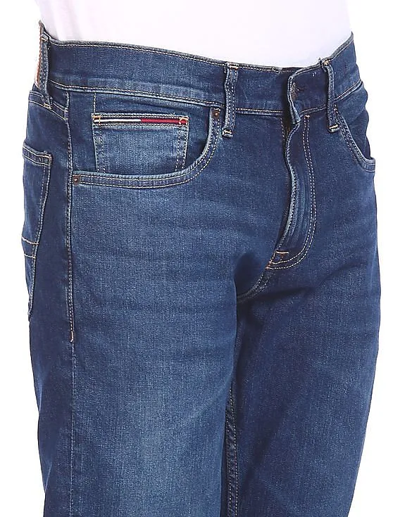 Tommy Hilfiger Men Blue Mid Rise Stone Wash Jeans