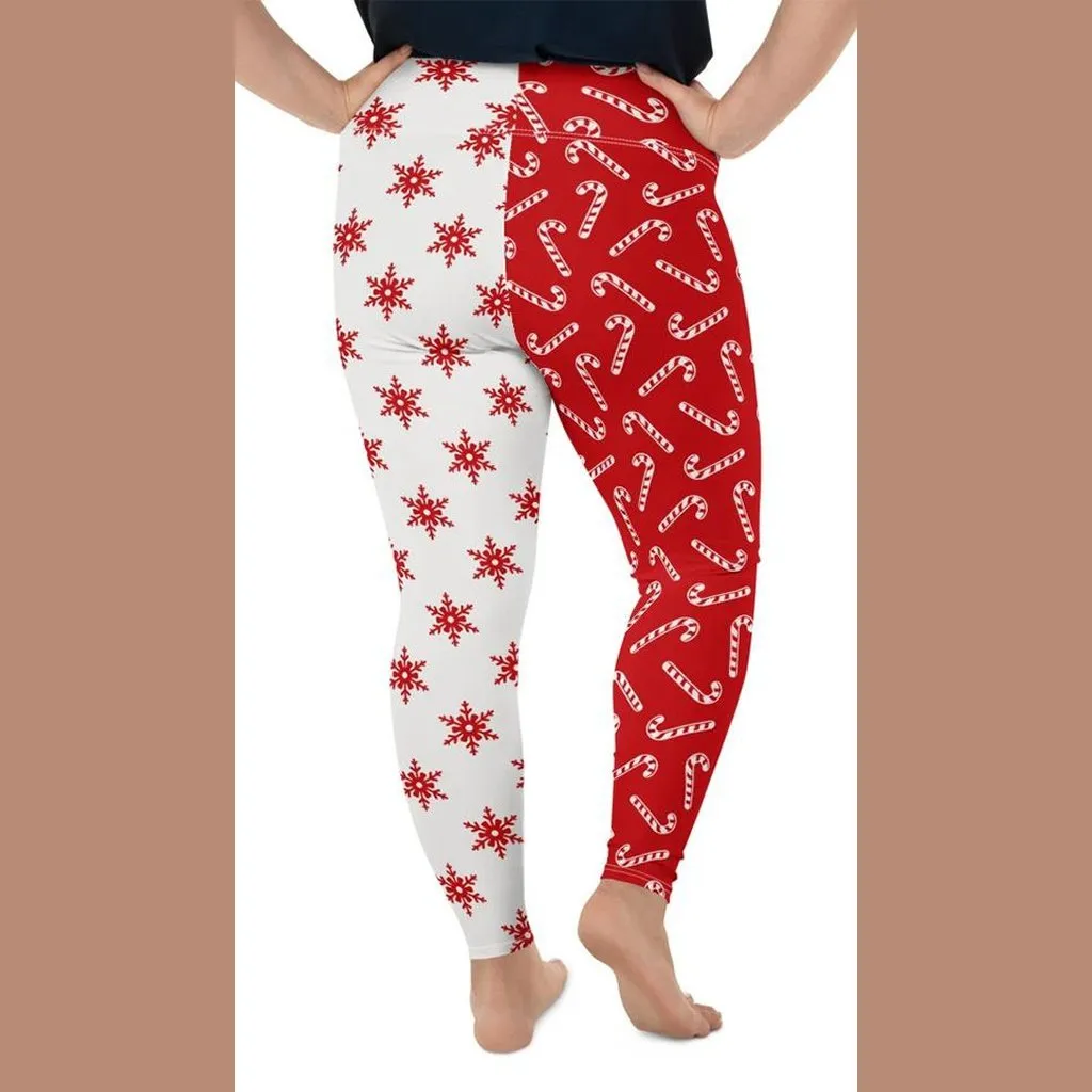 Two Patterned Christmas Plus Size Leggings