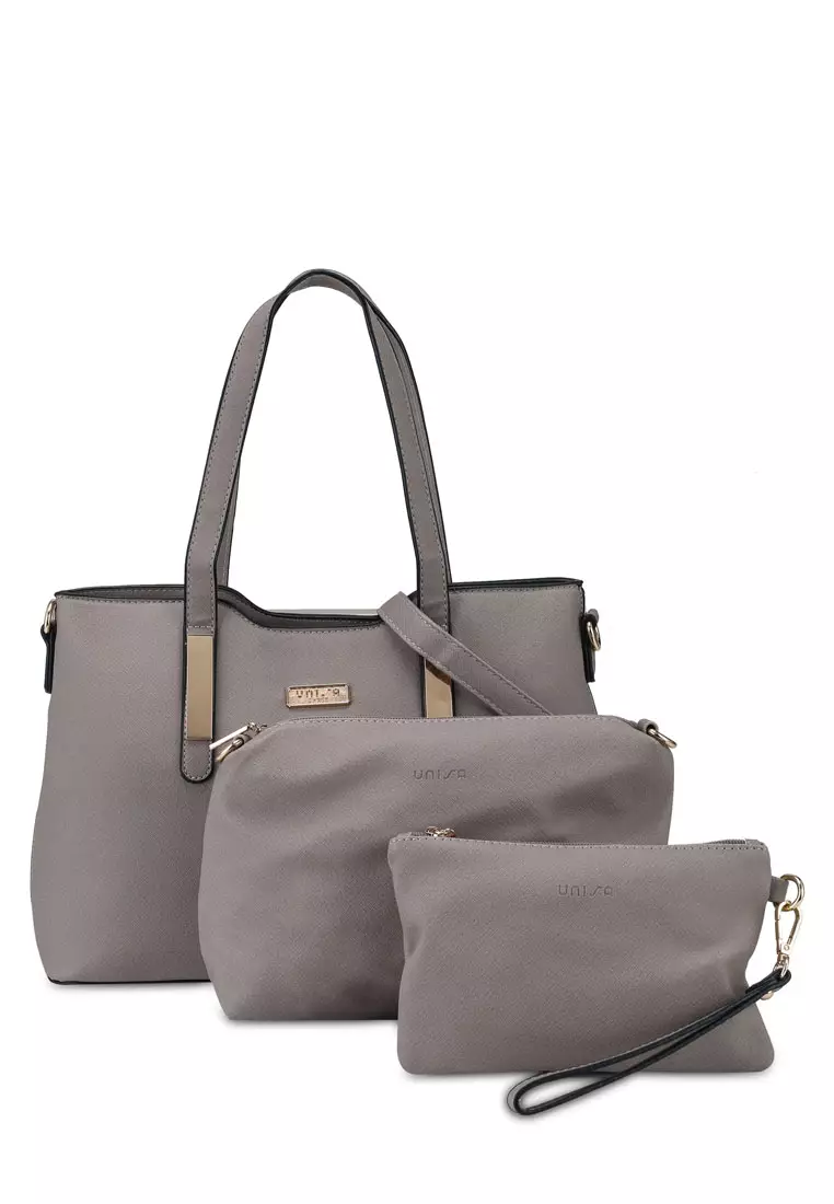 Unisa Set Of 3 Saffiano Handbag