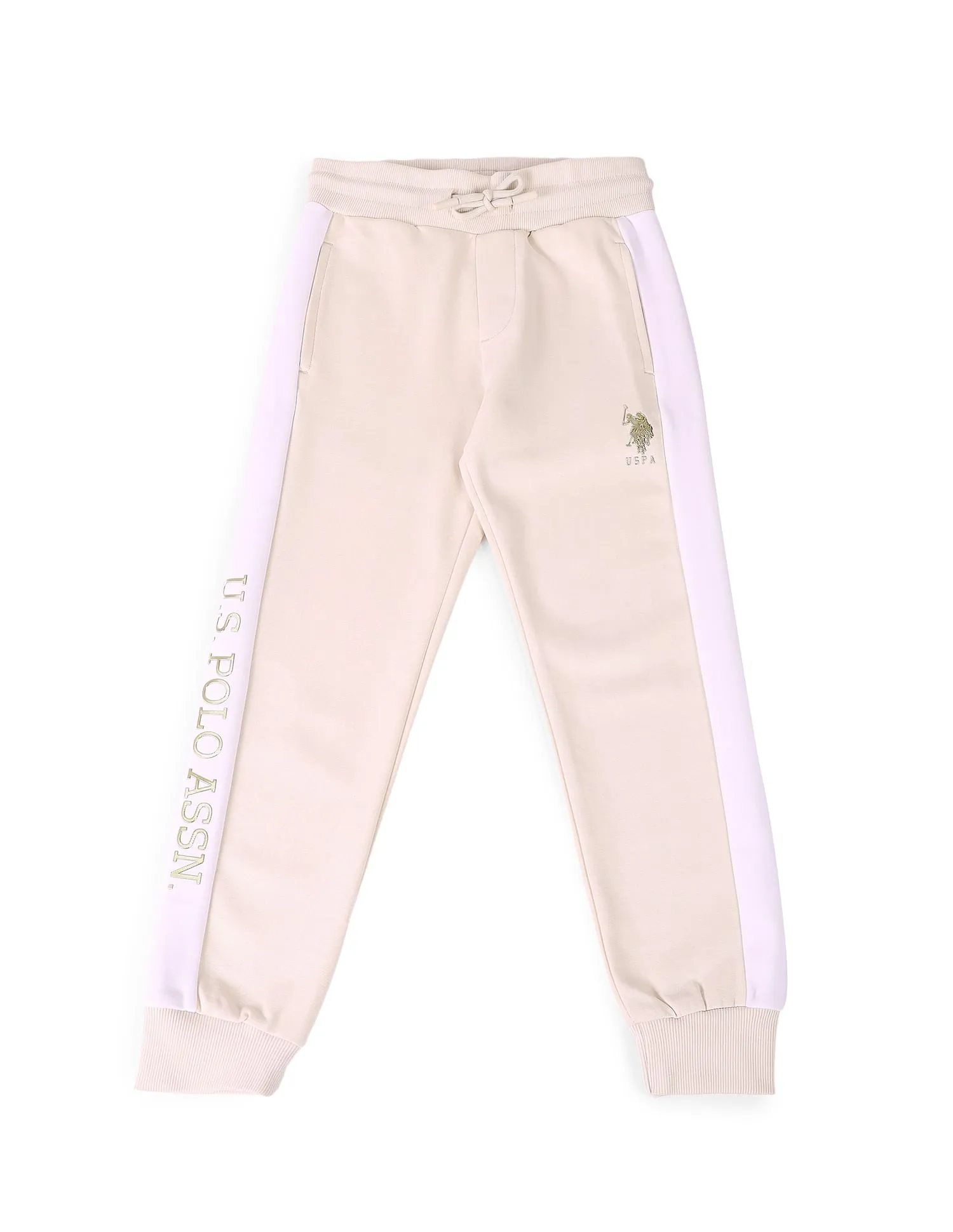 U.S. Polo Assn. Kids Boys Brand Printed Regular Fit Joggers