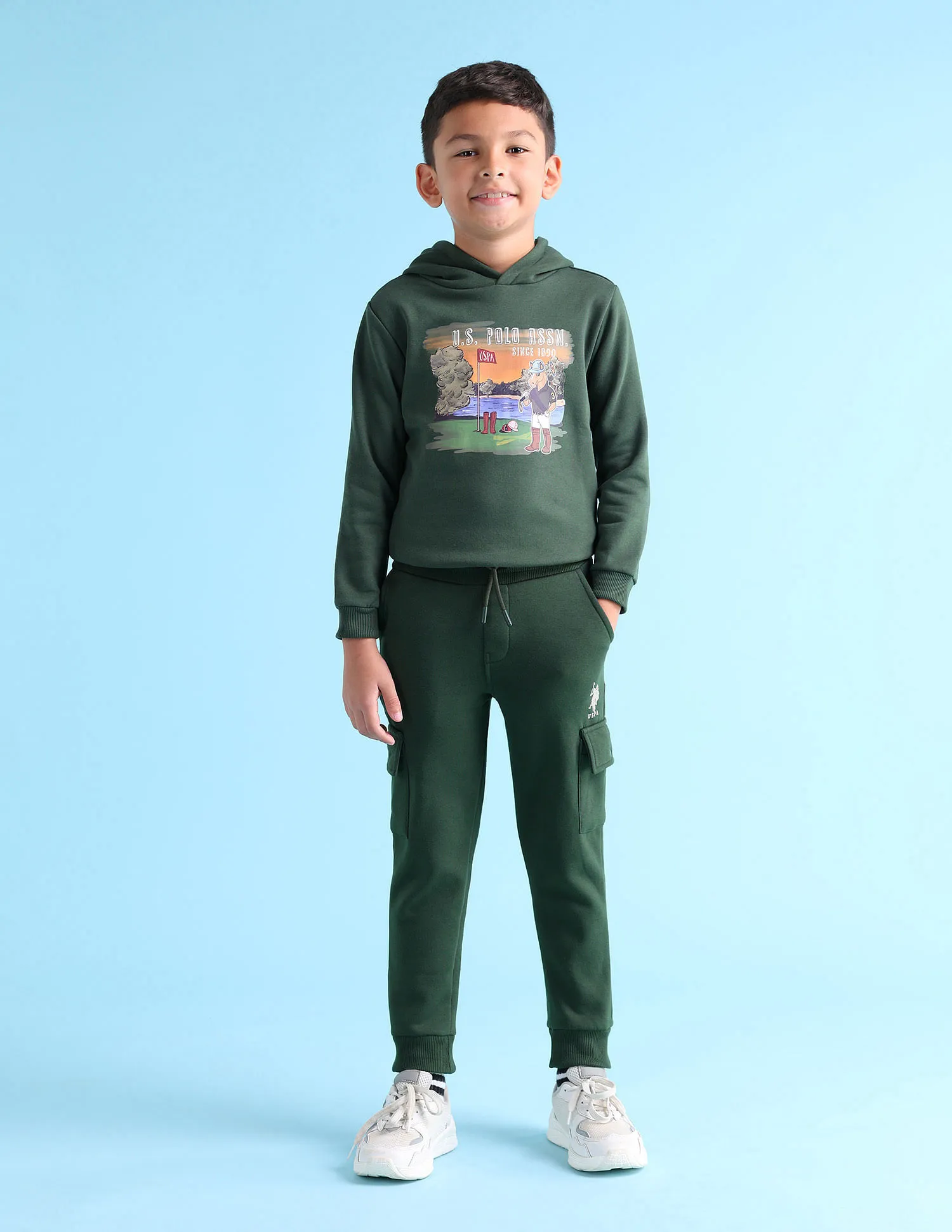 U.S. Polo Assn. Kids Boys Regular Fit Cargo Joggers