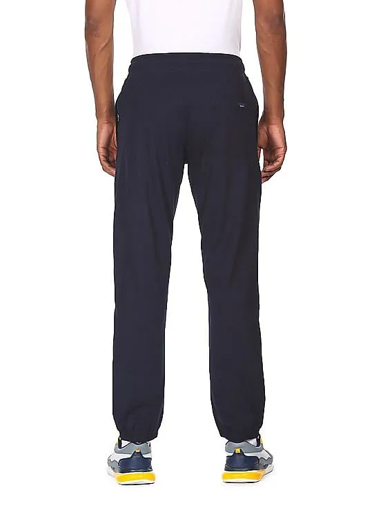 U.S. Polo Assn. Men Navy Elasticized Waist Brand Print Joggers