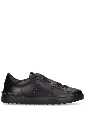 Valentino Garavani   Open Rutenio studs leather sneakers 