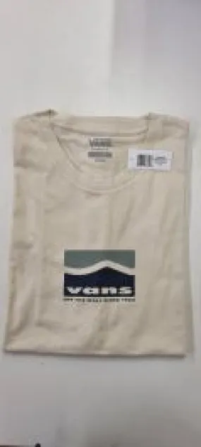 Vans Centre Striped Mens T-Shirt - Antique White