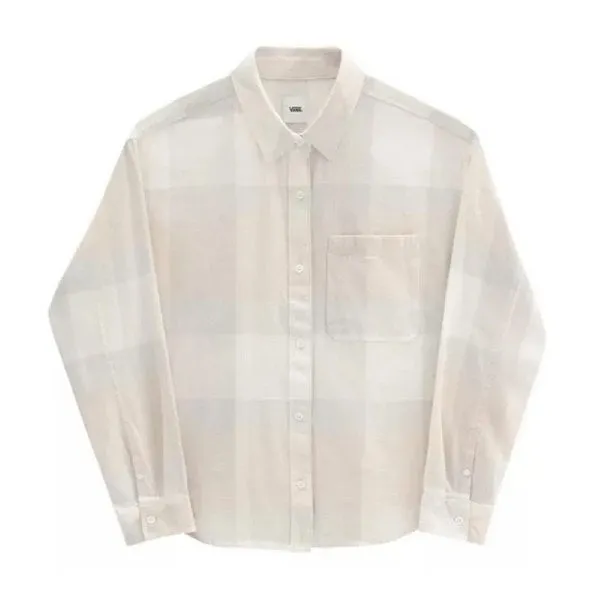 VANS EASY PLAID FLANNEL LONG SLEEVE BUTTON DOWN WOMENS SHIRT