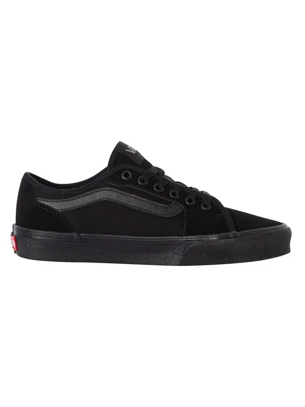 Vans Filmore Decon Suede Canvas Trainers - Black/Black