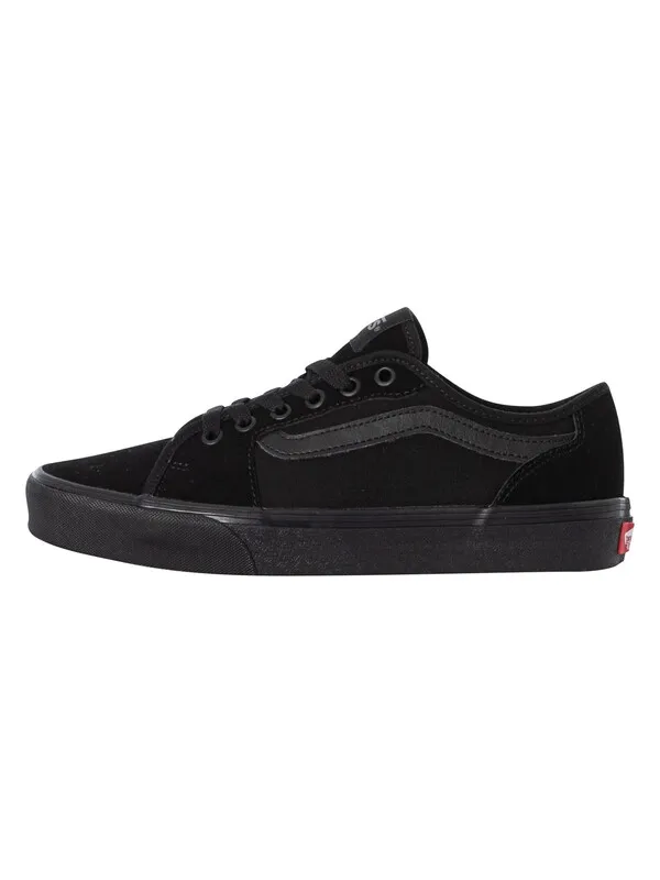 Vans Filmore Decon Suede Canvas Trainers - Black/Black