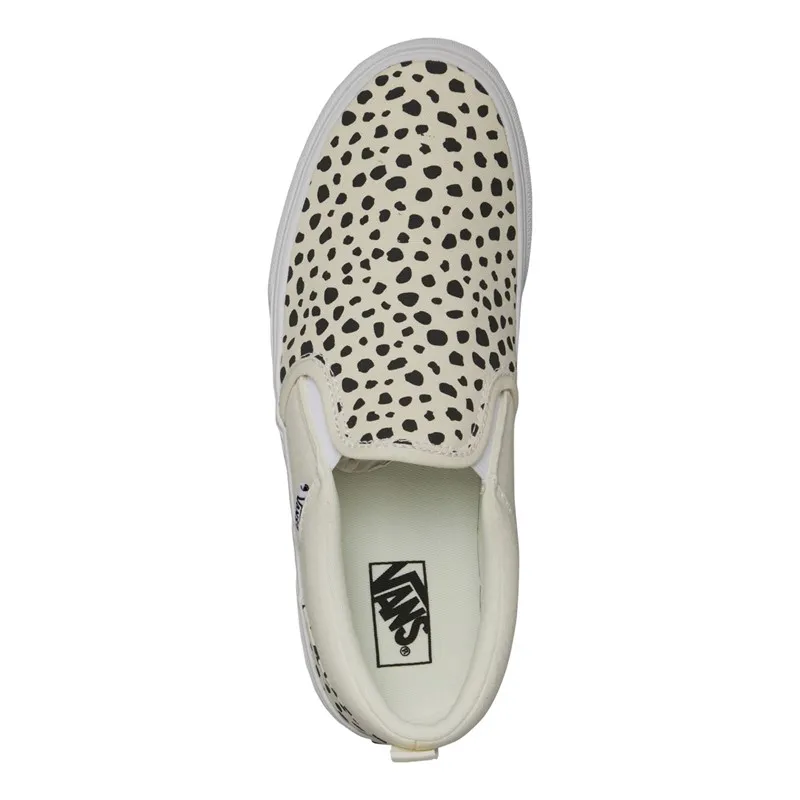 Vans Junior Girls Asher Slip-On Trainers Black Ink