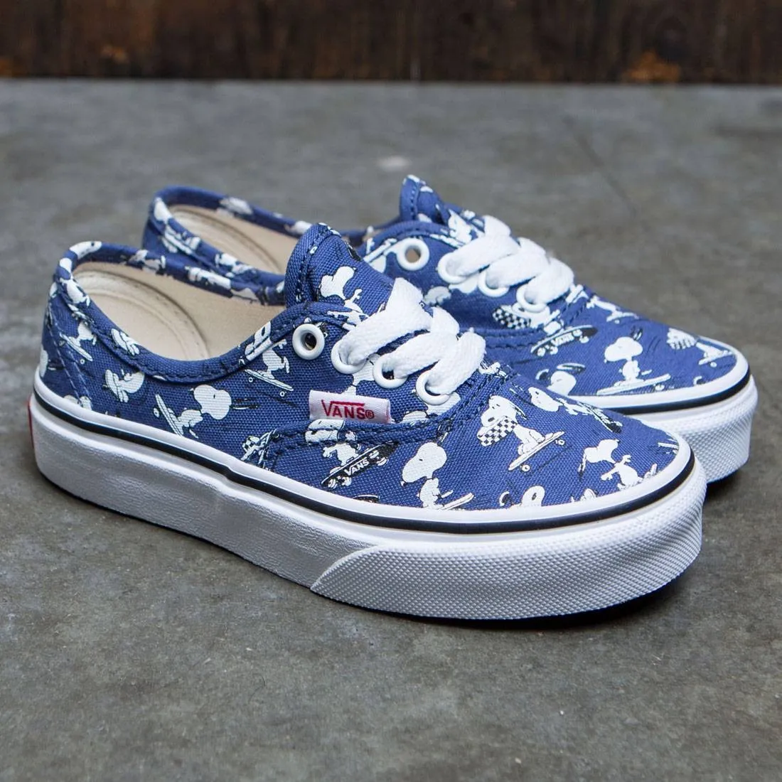 Vans x Peanuts Big Kids Authentic - Snoopy Skating (blue)