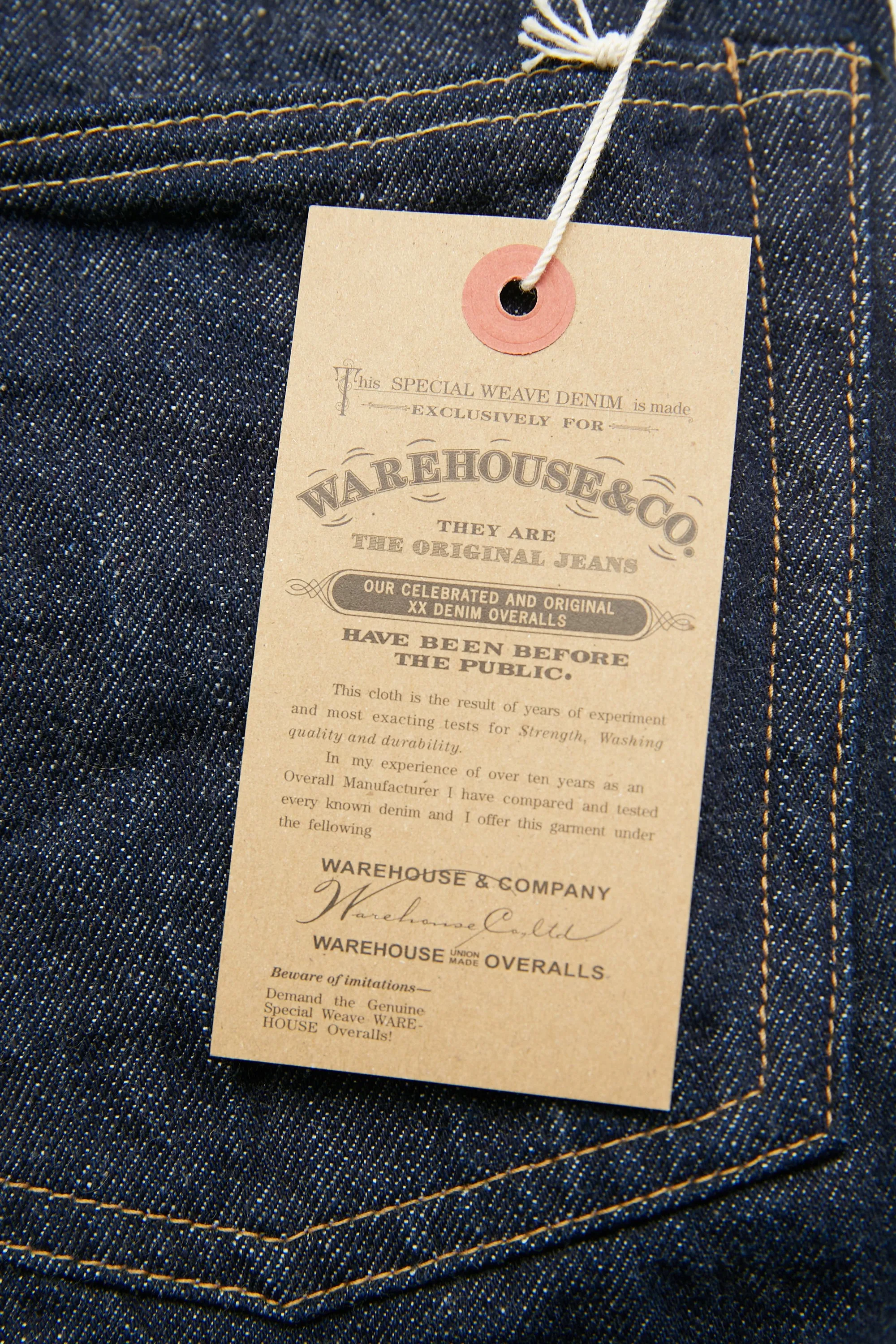 Warehouse & Co. Lot 900xx Slim Fit Jeans - Indigo Denim/One Wash