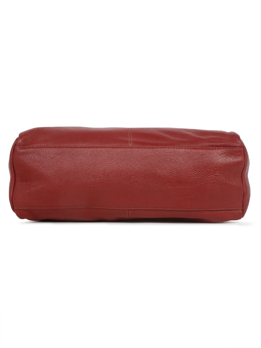 Women Red Leather Handheld bag