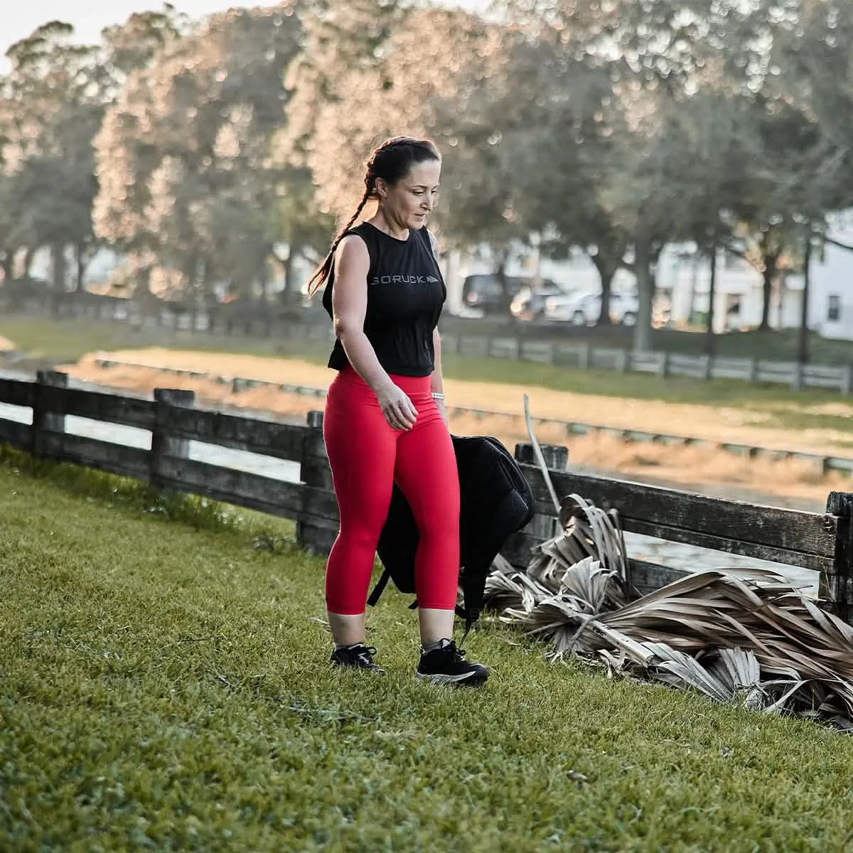 Women's Cropped Training Leggings Pocket - ToughFlex