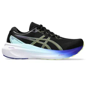 Women's Gel-Kayano 30 Running Shoe - Black/Glow Yellow- Wide (D)