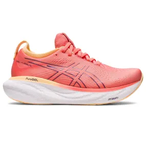 Women's Gel-Nimbus 25 Running Shoe - Papaya/Dusty Purple- Regular (B)