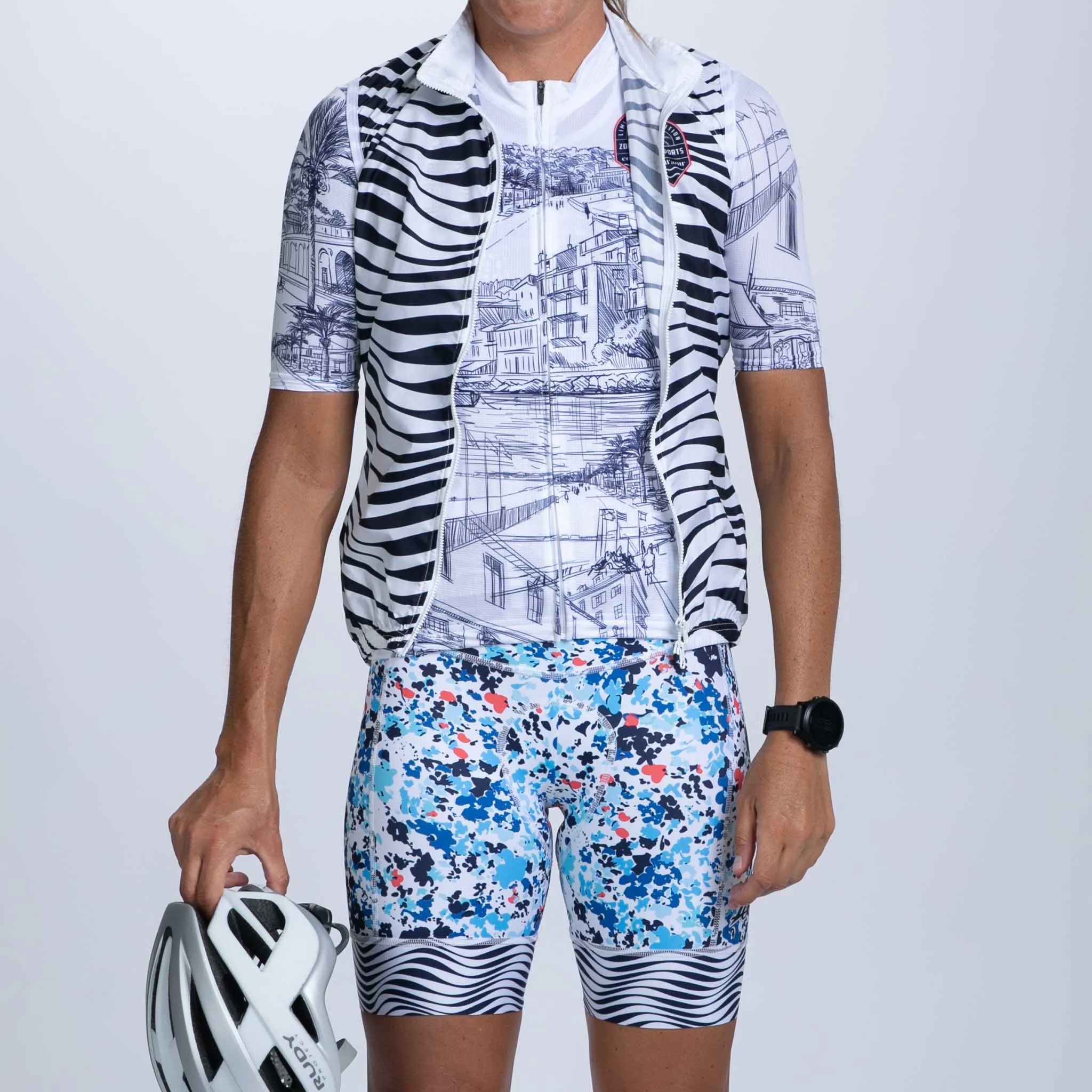 Women's Ltd Cycle Vest - Cote d'Azur