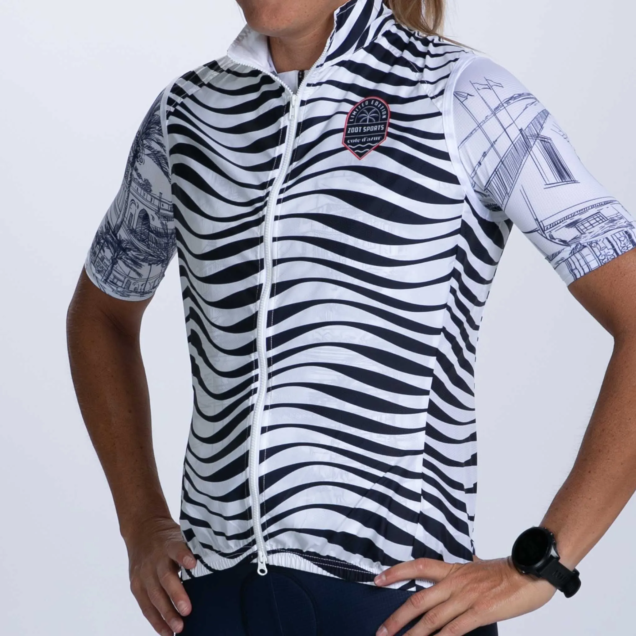 Women's Ltd Cycle Vest - Cote d'Azur