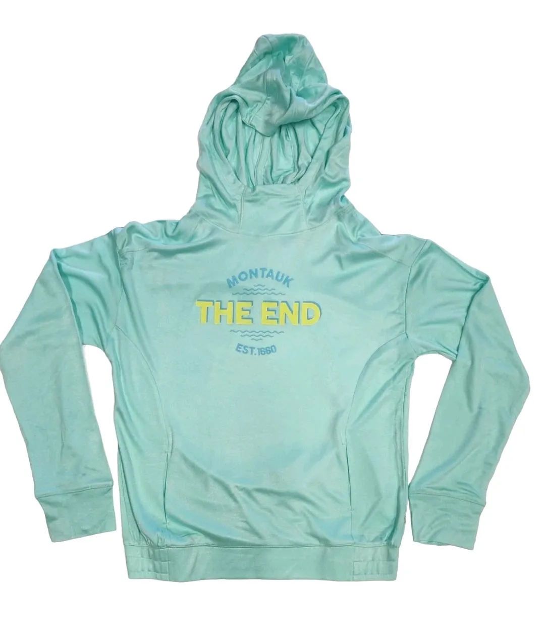 Youth Screen Printed Montauk The End Light Weight Hooded Pullover