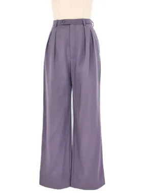 Yves Saint Laurent Gray Wide Leg Trousers