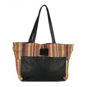 Ziggy Diaper Bag in Black Leather